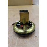 Moorcroft Pomegranate pattern ashtray / vesta holder with brass mounts,