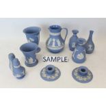 Large quantity of Wedgwood Jasper ware - including vases, jugs, dishes, bowls,