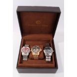 Three Constantin Weisz automatic stainless steel wristwatches,
