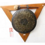 19th century dinner gong with striker,