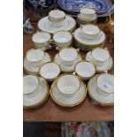 Good quality Royal Worcester Coventry pattern tea and dinner service with gilt rim (56 pieces)