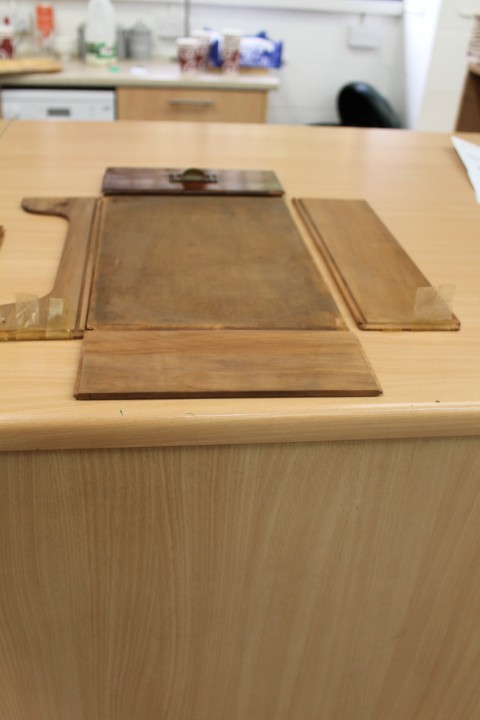 Early 20th century oak haberdashery cabinet with eighteen drawers and tambour shutter - Image 2 of 3