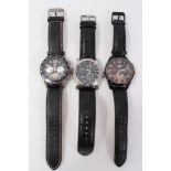 Three Constantin Weisz automatic wristwatches - all with black dials,