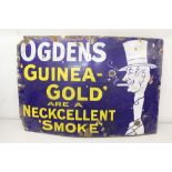 Enamel advertising sign 'Ogdens Guinea Gold are an Excellent Smoke', 91.