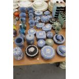 Selection of Wedgwood Jasper ware - including vases, trinket boxes,