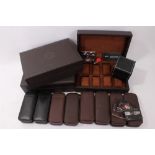 Three Constantin Weisz leather watch display cases,