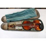 Early 20th century viola in a fitted wooden case CONDITION REPORT Sound original