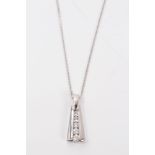 18ct white gold and diamond pendant - 0.