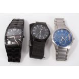 Two Skagen titanium wristwatches and one other Skagen stainless steel wristwatches (3)