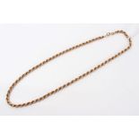 Gold (9ct) ropetwist chain, 46.5cm long CONDITION REPORT Weight 27.