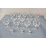 Good quality Webb glass part table service (16 pieces)