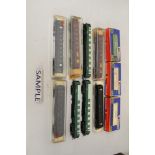 Railway - selection of H0 and 00 gauge European issue carriages and wagons - both boxed and unboxed