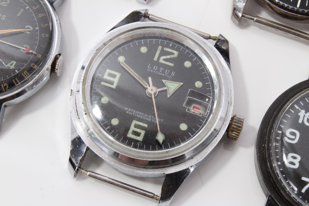 Eight military-style watches - to include two Oris, Lotus, Paketa, Roamer, Sicura, - Image 8 of 12