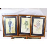 Set of five limited edition prints by Tim Holder, depicting five Prime Ministers,