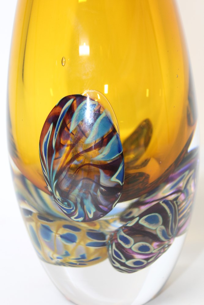 Louis Thompson of Peter Layton Glassblowing Studio signed Aquascape vase, - Image 4 of 4