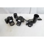 Quantity of cameras and photographic equipment - including Canon EOS 600 SLR,