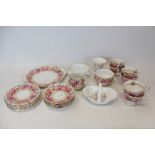 Royal Albert Serena pattern tea set (21 pieces), plus Wedgwood Mirabelle vase,