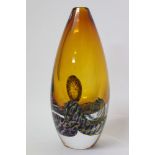 Louis Thompson of Peter Layton Glassblowing Studio signed Aquascape vase,