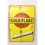 Enamel advertising sign 'Wills's Gold Flake Cigarettes', 91.