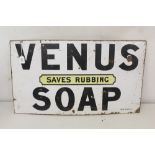 Enamel advertising sign 'Venus saves rubbing Soap', by Chromo W. Hampton, 81.