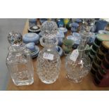 Good quality Waterford Crystal Alana pattern decanter and stopper, Thomas Webb cut glass St.