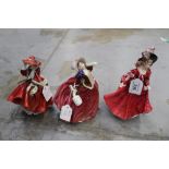 Three Royal Doulton figures - Autumn Breezes HN1734,