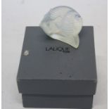 Lalique opalescent paperweight - Snail, signed - Lalique France,