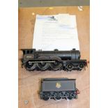 Railway - 0 gauge scale kit-built EX LNER 'B 12/3' 4-6-0 locomotive and tender,
