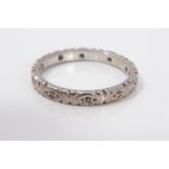 Ladies white gold (18ct) eternity ring set with diamond chips CONDITION REPORT