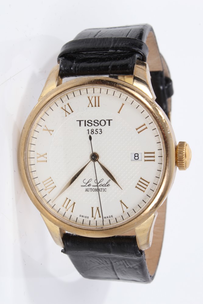 Gentlemen's Tissot Le Lode Automatic wristwatch in gold plated case with Roman numeral markers, - Image 2 of 4