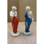 Two good quality Royal Worcester figures - Joy and Sorrow, both modelled by James Hadley,