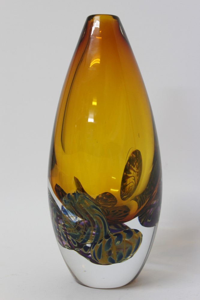 Louis Thompson of Peter Layton Glassblowing Studio signed Aquascape vase, - Image 2 of 4