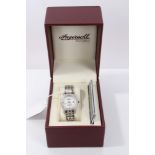 Ingersoll diamond set stainless steel ladies' quartz wristwatch with mother of pearl face,