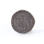 G.B. silver hammered James I Shilling m/m Tower fifth bust, circa 1612 – 1613 (N.B. some slight