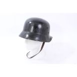 Second World War Nazi Civil Defence Police / Fire Brigade helmet with tan leather liner