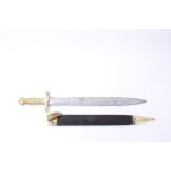 19th Century French 1831 Pattern 'Gladius' Short Sword, with ribbed brass hilt and steel blade,