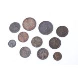 G.B. mixed copper coinage – to include Halfpennies George III 1806. VF, Victoria Y.H. 1841. AEF,