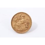 G.B. gold Sovereign Victoria O.H. 1899M. F (1 coin)