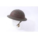 Second World War British Military MKII Steel Helmet with painted lettering- C.F.O. (Chief Fire