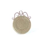 G.B. gold Half Guinea George III 1809 (N.B. total weight 4.7 grams, with 9ct mount at 12 o’clock