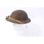 Second World War Period MK I Pattern steel helmet, with information slip