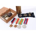 Group of Second World War Medals comprising 1939-1945 Star, Africa Star, Defence and War Medal,