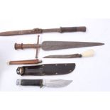 Collection of various bayonets, knives and daggers, to include Second World War period private