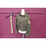 Second World War Battle Dress Blouse dated 1944, with Royal Welch Fusiliers insignia, together