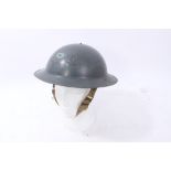 Second World War British Military MKII Steel Helmet with painted finish and badge for - Symblem