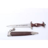 Nazi SA men's dress dagger with etched blade 'Alles Fur Deutschland', marked RZM M7/72/39 in