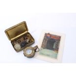 First World War Princess Mary Gift Tin, with Military badges together with a Second World War