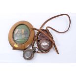 First World War Officers Prismatic Compass in brown leather outer case, dated 1915, together with