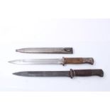 First World War Imperial German M1884/98 II Bayonet in steel scabbard, together with a Second