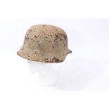 Second World War Nazi M42 Pattern Steel Helmet with Afrika Korps Desert Camo